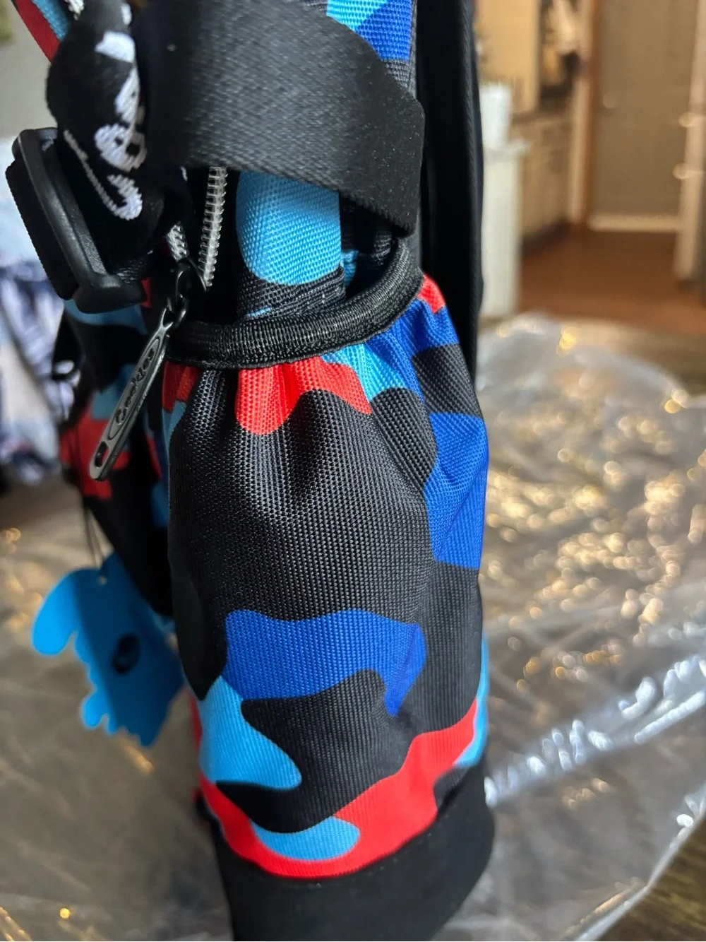 Cookies Men's Backpack - Blue, Red & Black Camo